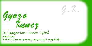 gyozo kuncz business card